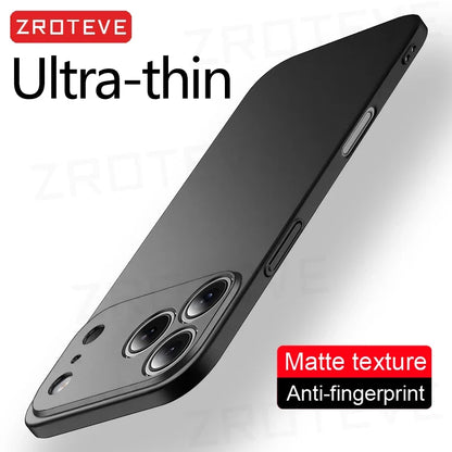 ZROTEVE Slim Matte Hard PC Case for iPhone 17 16 15 14 13 12 Series – Ultra-Thin Frosted Cover