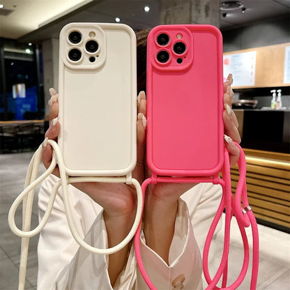 Crossbody iPhone Case with Adjustable Lanyard Strap