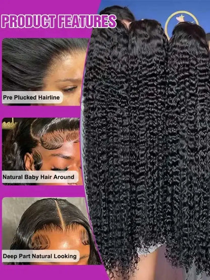 Jerry Curly Lace Front Wig Human Hair – 13x4 & 13x6 HD Transparent Lace