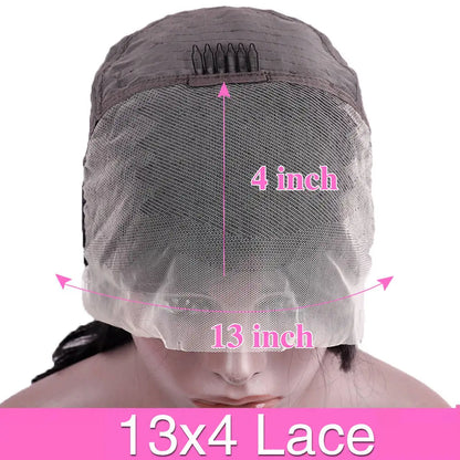 Straight Bob Lace Front Wig 13x4 Brazilian Remy Human Hair 220% Density
