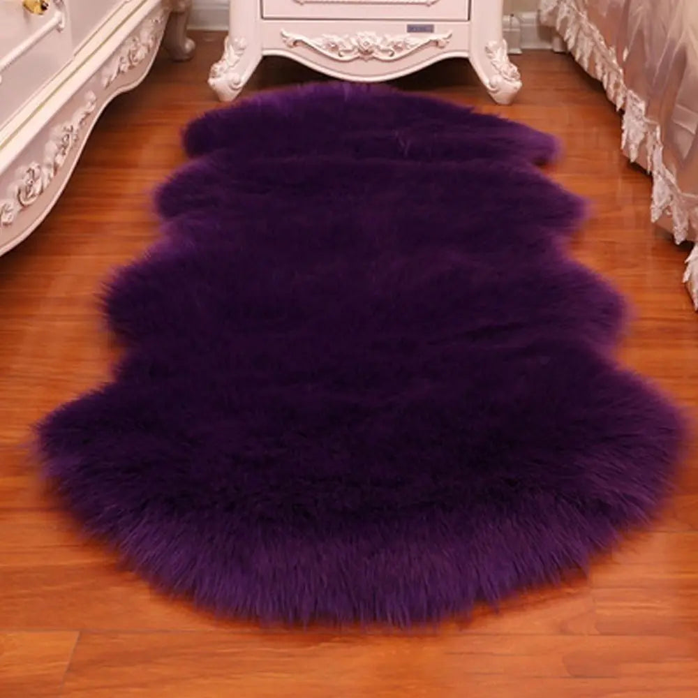 Faux Sheepskin Shaggy Rug – Fluffy Soft Area Mat for Bedroom