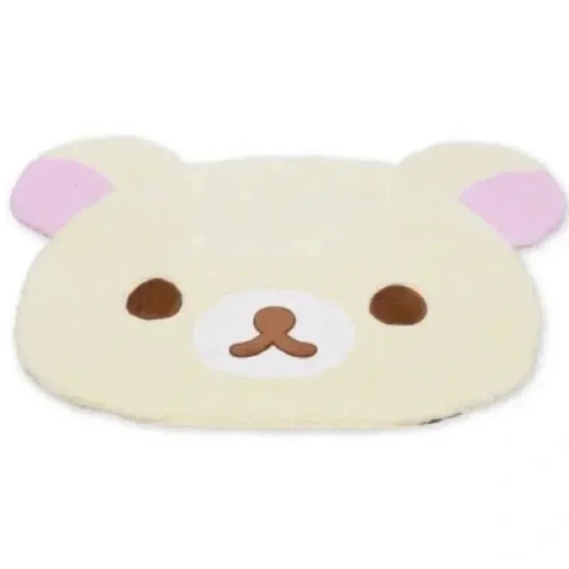 Rilakkuma Bear Shaped Rug – Soft Plush Cartoon Floor Mat