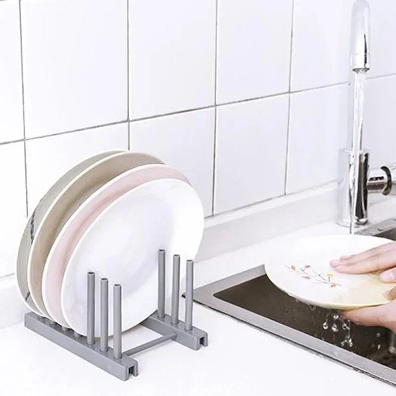 Wooden Plate Rack Dish Drainer Stand – Kitchen Organizer