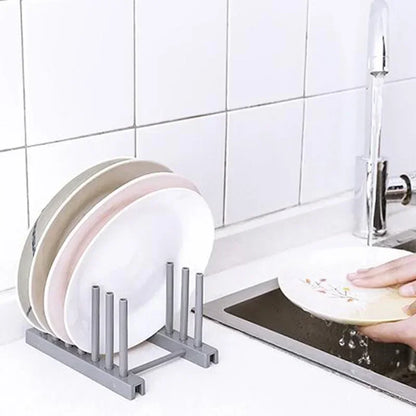 Wooden Plate Rack Dish Drainer Stand – Kitchen Organizer