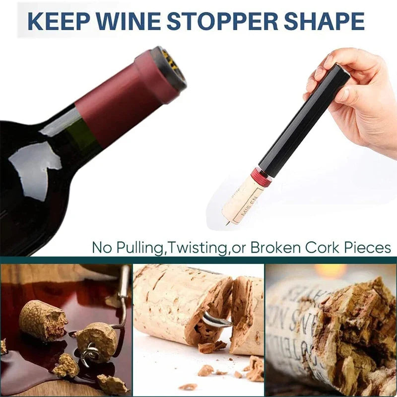 Air Pump Wine Opener – Stainless Steel Needle Corkscrew
