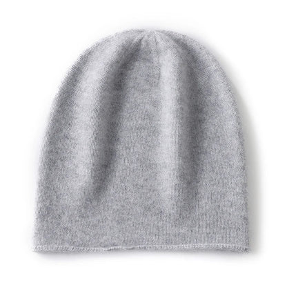 100% Cashmere Knit Beanie – Luxury Winter Hat for Women & Men