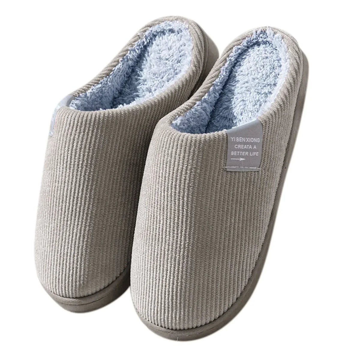 Plush Winter Slippers – Warm Fleece-Lined Indoor Shoes for Men & Women