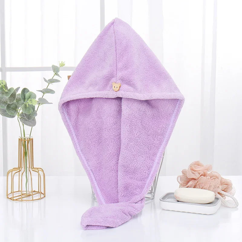 Microfiber Hair Towel Wrap – Magic Fast-Drying Bath Hat