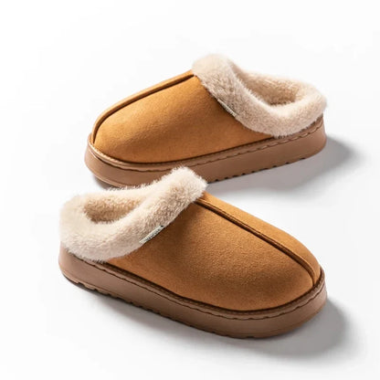 Fluffy Indoor Slippers – Thick EVA Sole Warm Anti-Slip House Shoes