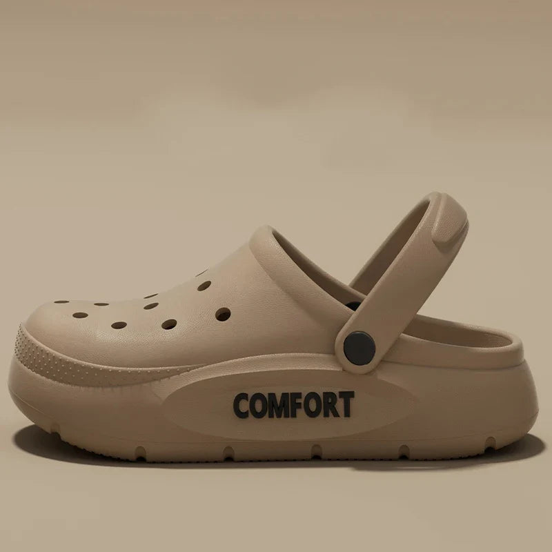 Hollow Clog Slippers – Thick Platform Anti-Slip Indoor Outdoor Shoes