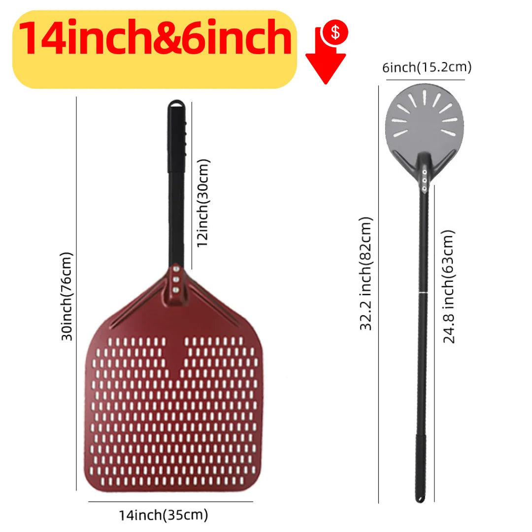 Aluminum Pizza Peel – Hard Anodized Bread Paddle for Oven Baking