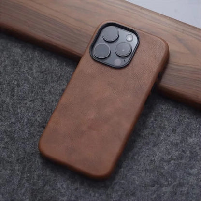 Leather MagSafe iPhone Case – Retro Crazy Horse Texture