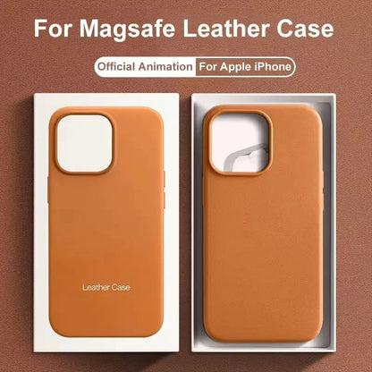 Magnetic Leather Case for iPhone 17 Pro Max 16 15 14 13 12 Plus with MagSafe