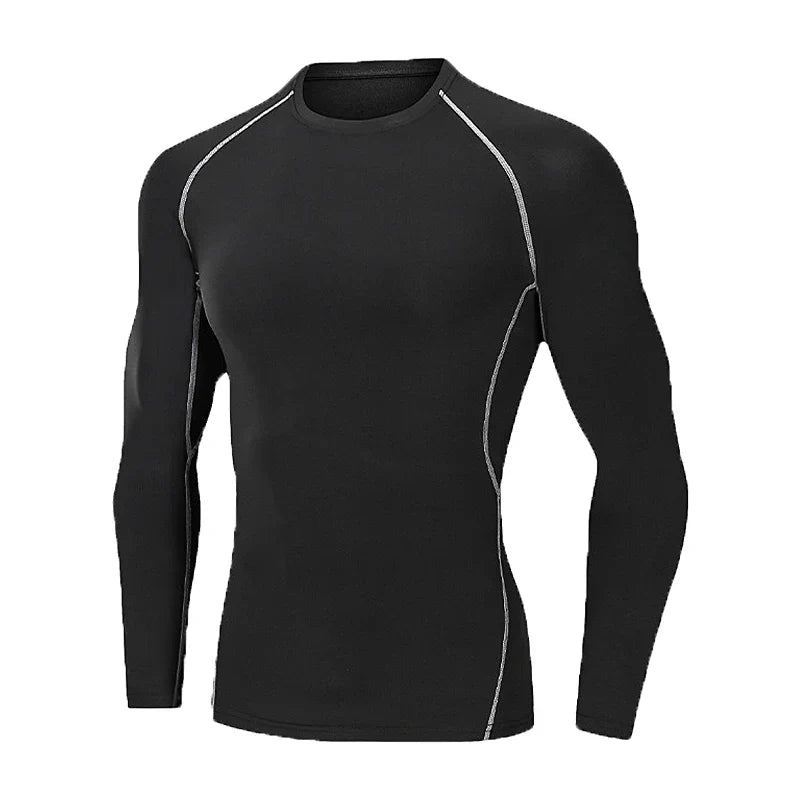 Men's Compression Long Sleeve Thermal Shirt – Quick-Dry Fitness Base Layer