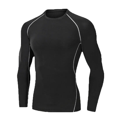 Men's Compression Long Sleeve Thermal Shirt – Quick-Dry Fitness Base Layer