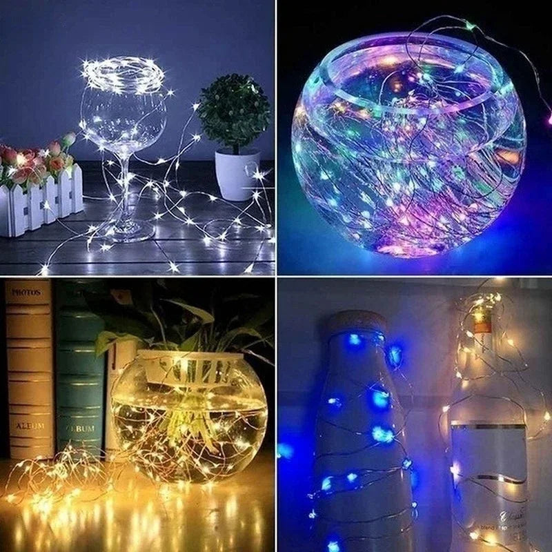 LED Fairy String Lights – Battery Operated Copper Wire