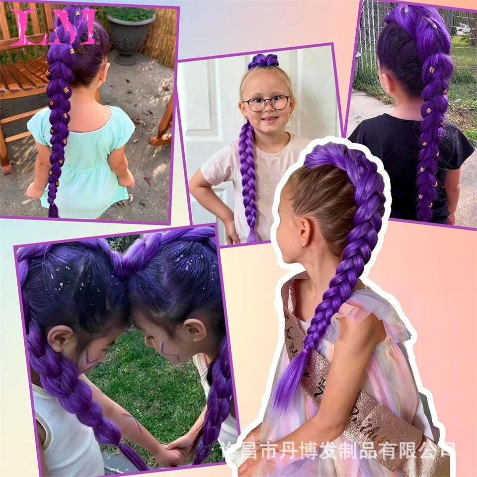 32 Inch Jumbo Braid Ponytail Hair Extension – Pre-Braided Synthetic