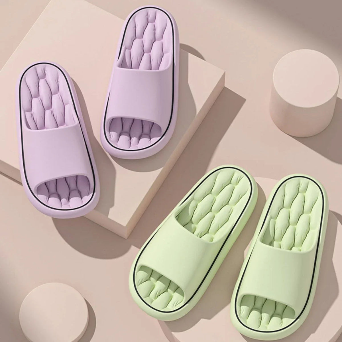 EVA Cloud Slide Slippers – Thick Cushion Non-Slip Indoor Shoes