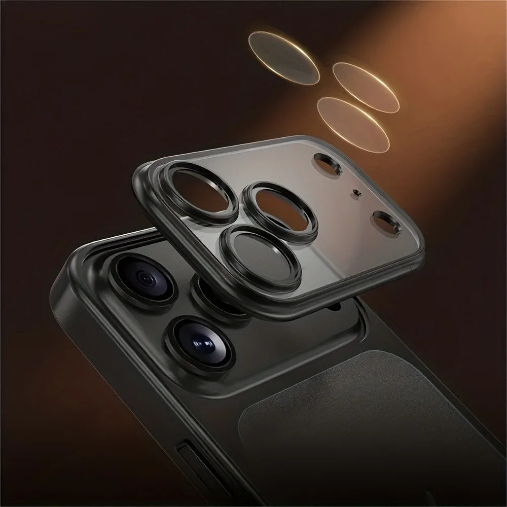Luxury Plating Transparent iPhone Case with Lens Protection