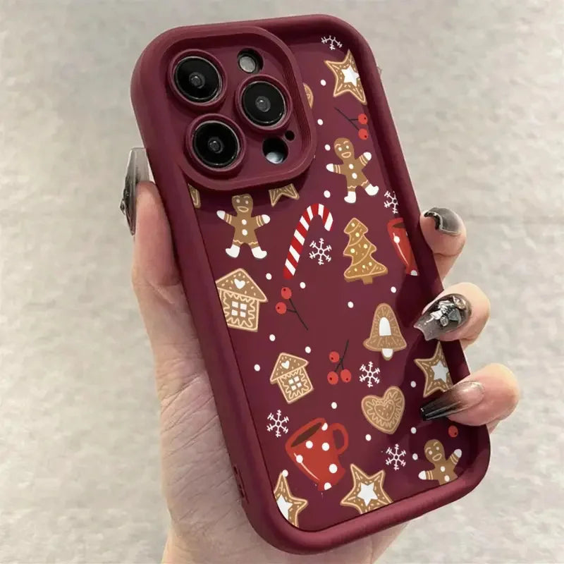 Christmas Gingerbread Pattern iPhone Case – Cute Holiday Cover