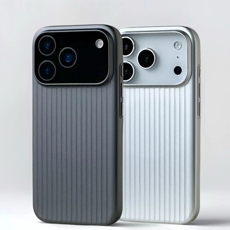 MagSafe iPhone Case – Plating Stripe Shockproof Cover for iPhone 14–18