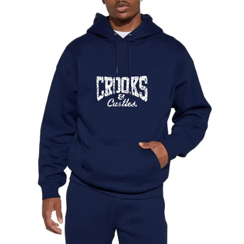 Letter Print Hoodie Casual Streetwear Fleece Pullover