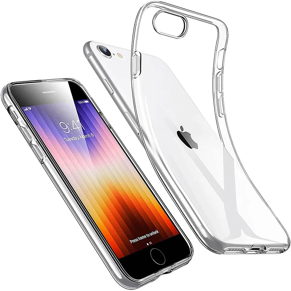 Clear Silicone Case for iPhone SE 2022/2020, iPhone 8 & 7 – Ultra Thin Soft Cover