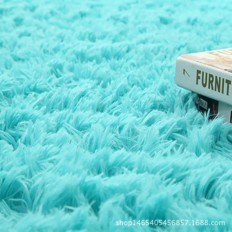 Gradient Shag Rug – Soft Non-Slip Machine Washable Carpet for Bedroom & Living Room