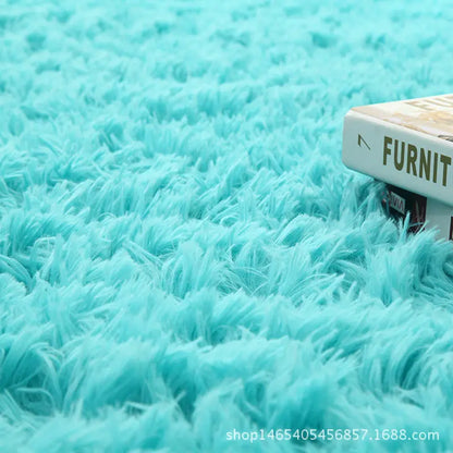 Gradient Shag Rug – Soft Non-Slip Machine Washable Carpet for Bedroom & Living Room