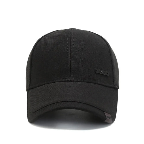 Baseball Cap with Metal Label – Unisex Adjustable Hip Hop Hat