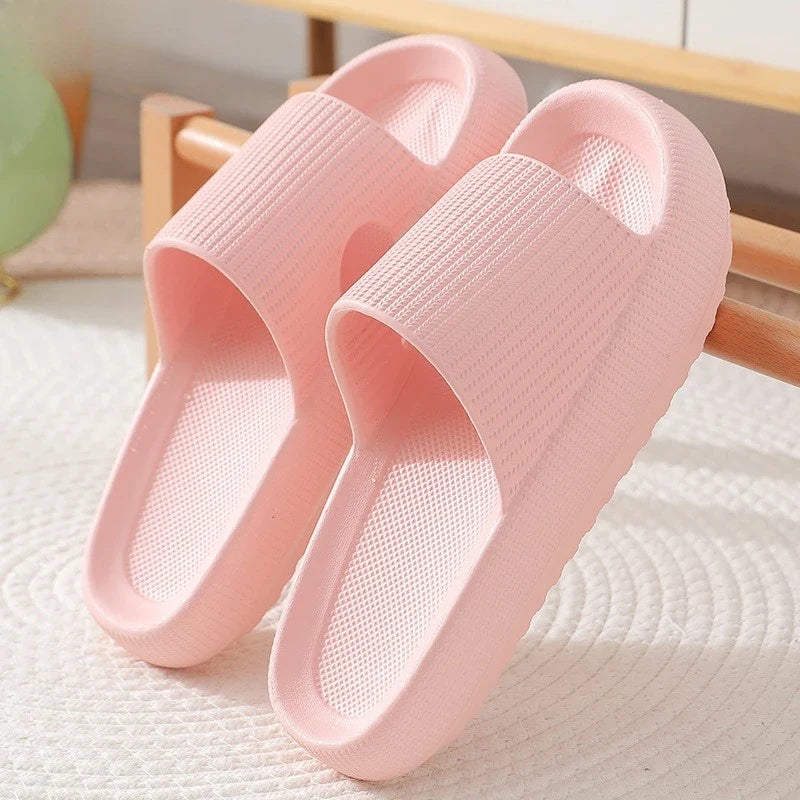 Thick EVA Sole Slide Slippers – Cloud Comfort Indoor Home Shoes