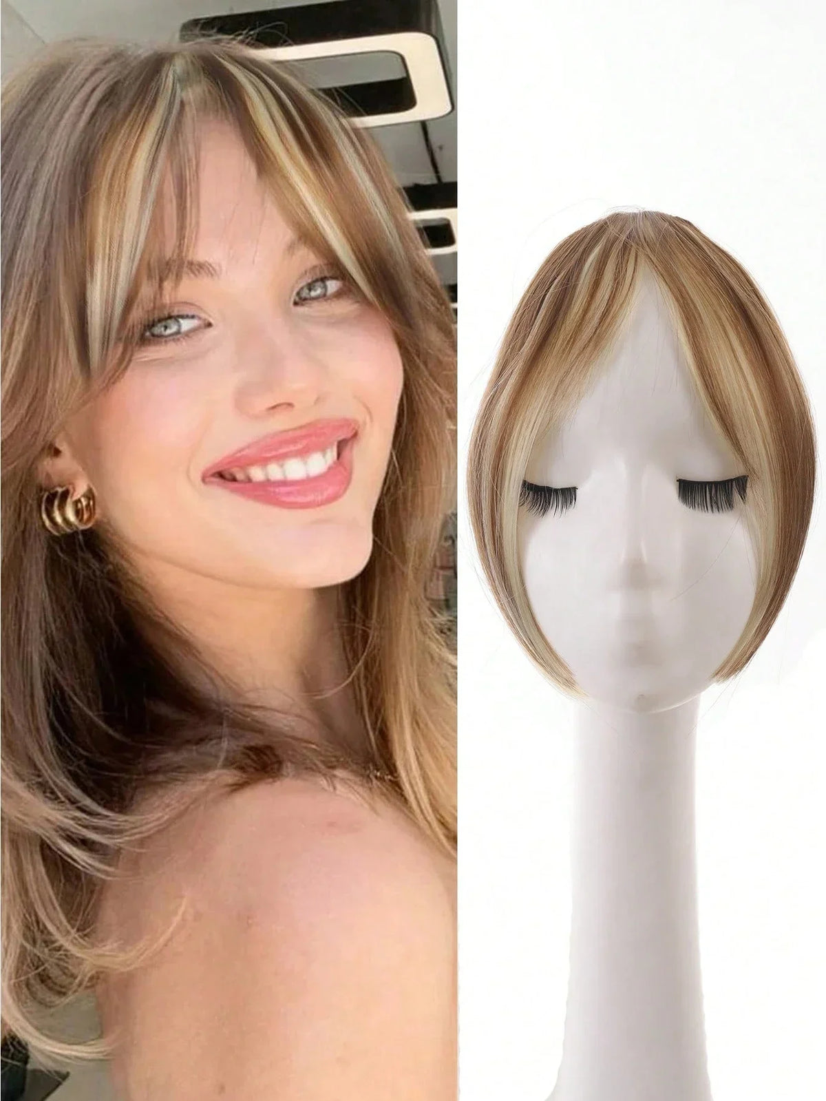 Clip-In Bangs Hair Extension – Natural Seamless French Fringe
