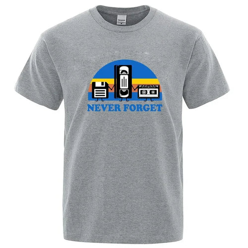 Never Forget Graphic T Shirt Funny Music Cotton Blend Tee