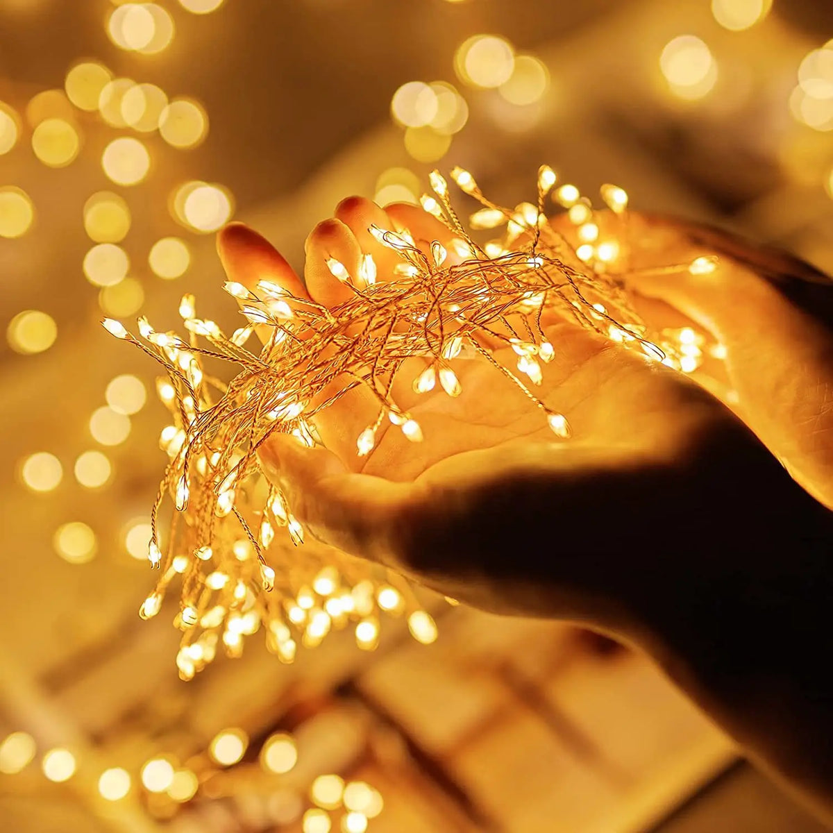 USB Firecracker Fairy String Lights with Remote Control for Wedding Party Garden