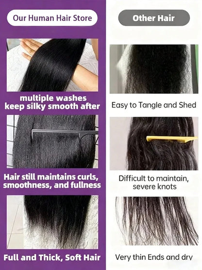 Brazilian Straight Human Hair Bundles Remy Virgin Unprocessed