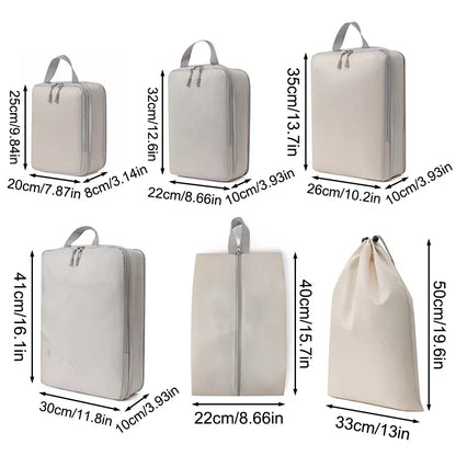 Packing Cubes Set 6-Piece – Compressible Travel Organizer Bags