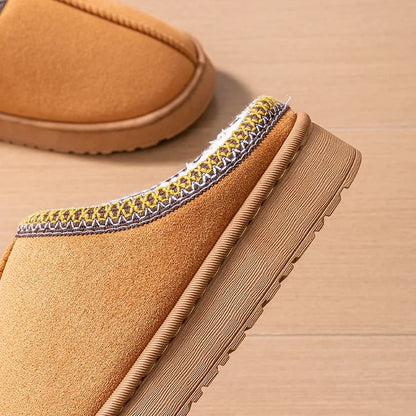 Women's Plush Slippers – Warm Fleece-Lined Indoor House Shoes