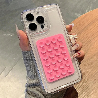 Transparent Airbag iPhone Case – 3D Suction Cup Drop Protection