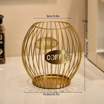Coffee Pod Holder Wire Basket – Large Capacity Capsule Storage