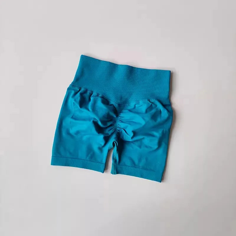 Women's High-Waist Yoga Shorts with Butt Lift & Ruched Back