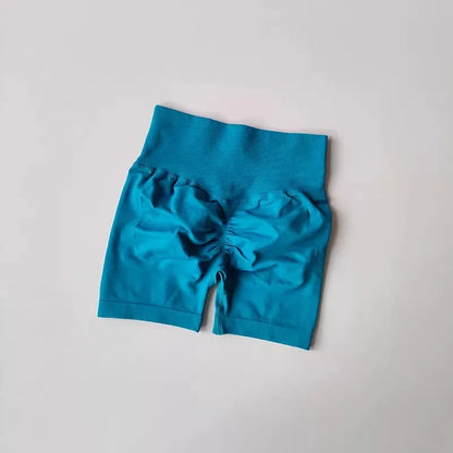 Women's High-Waist Yoga Shorts with Butt Lift & Ruched Back