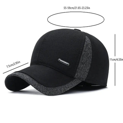 Winter Baseball Cap with Ear Flaps – Men's Warm Hat