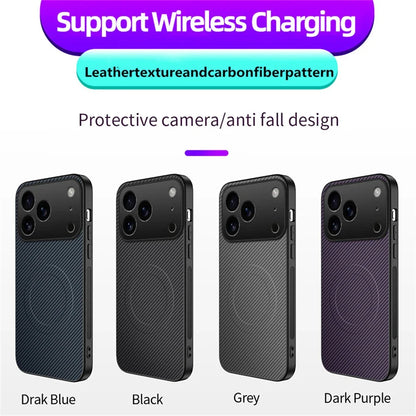 MagSafe Carbon Fiber Case for iPhone 17 16 15 14 13 Pro Max Air – Ultra Thin Magnetic Cover