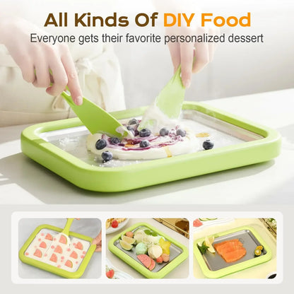 Rolled Ice Cream Maker – DIY Fried Ice Cream & Frozen Yogurt Pan