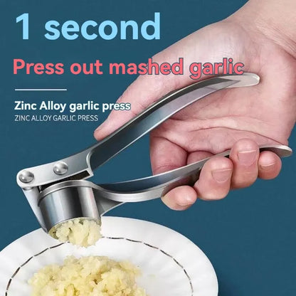 Garlic Press Heavy-Duty Zinc Alloy with Anti-Slip Grip