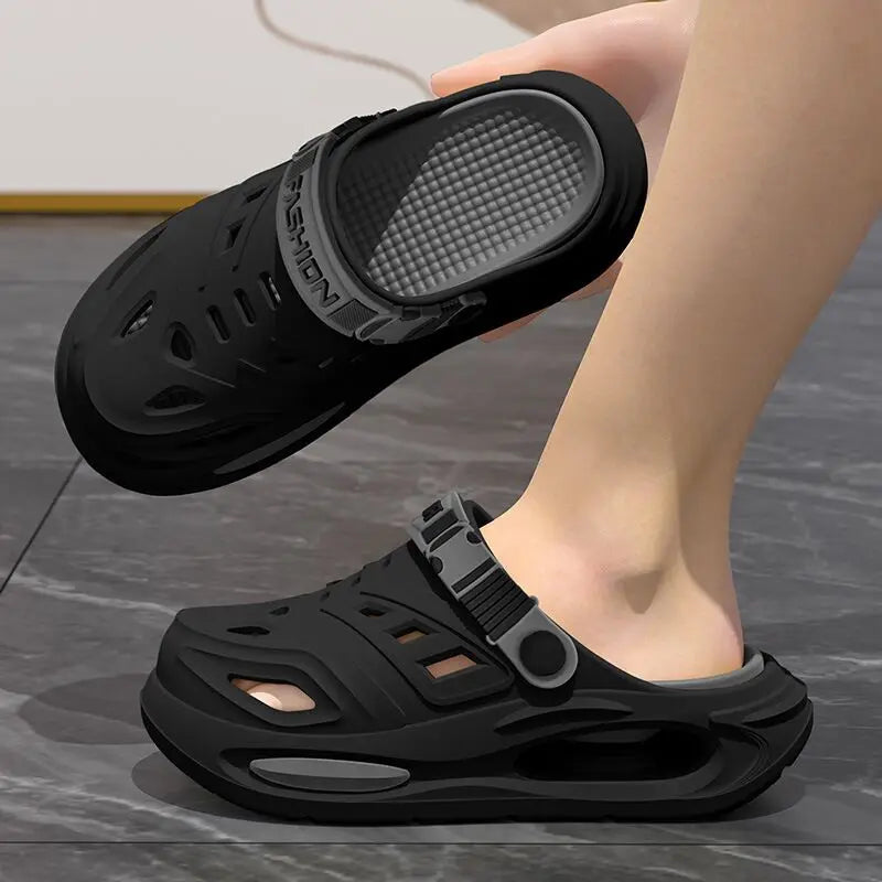 Men's Platform Clog Sandals Arch Support Non-Slip Thick Sole