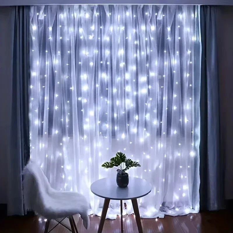 LED Curtain Fairy Lights – USB Remote Control 3M String