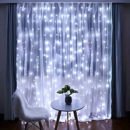 LED Curtain Fairy Lights – USB Remote Control 3M String