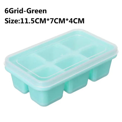 Silicone Ice Cube Tray – Flexible BPA-Free Mold, Multiple Grid Sizes