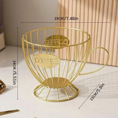 Coffee Pod Holder Wire Basket – Large Capacity Capsule Storage
